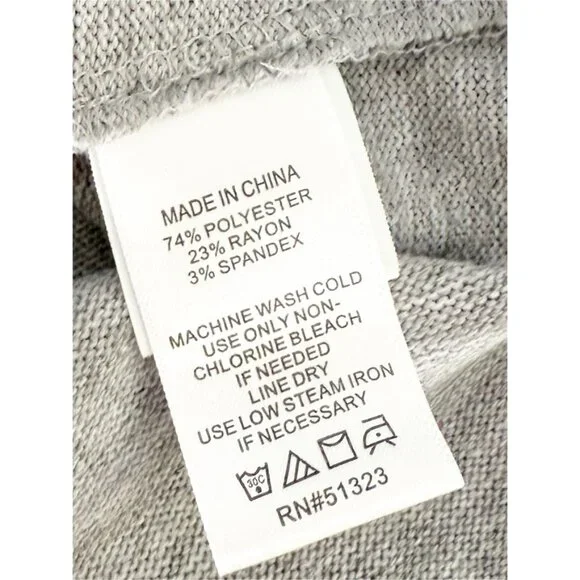 Revolve 1. State Cross Front Cozy Knit Top in Silver Heather S - Picture 11 of 14